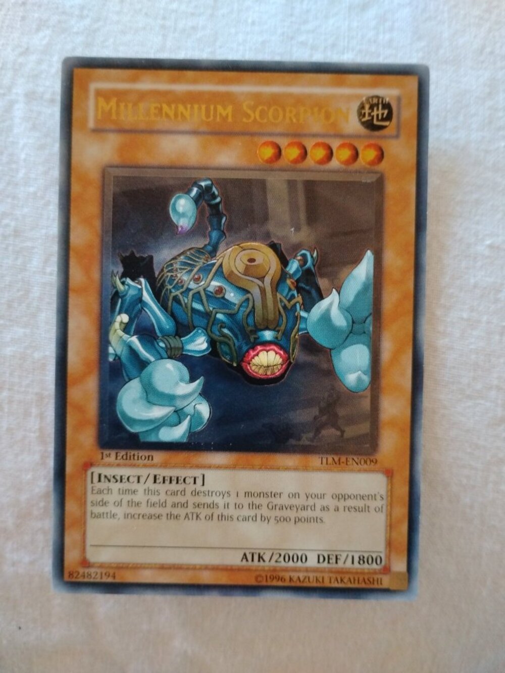 Millennium Scorpion 1st Ed Ultimate Rare TLM-EN009 Yu-Gi-Oh Insect